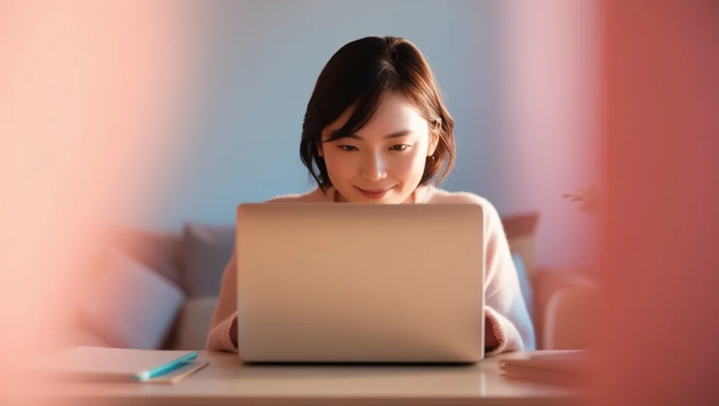 Mujer estudiando desde su casa gracias al eLearning